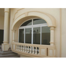 Modern Curved Top Fixed Sliding Aluminium Windows